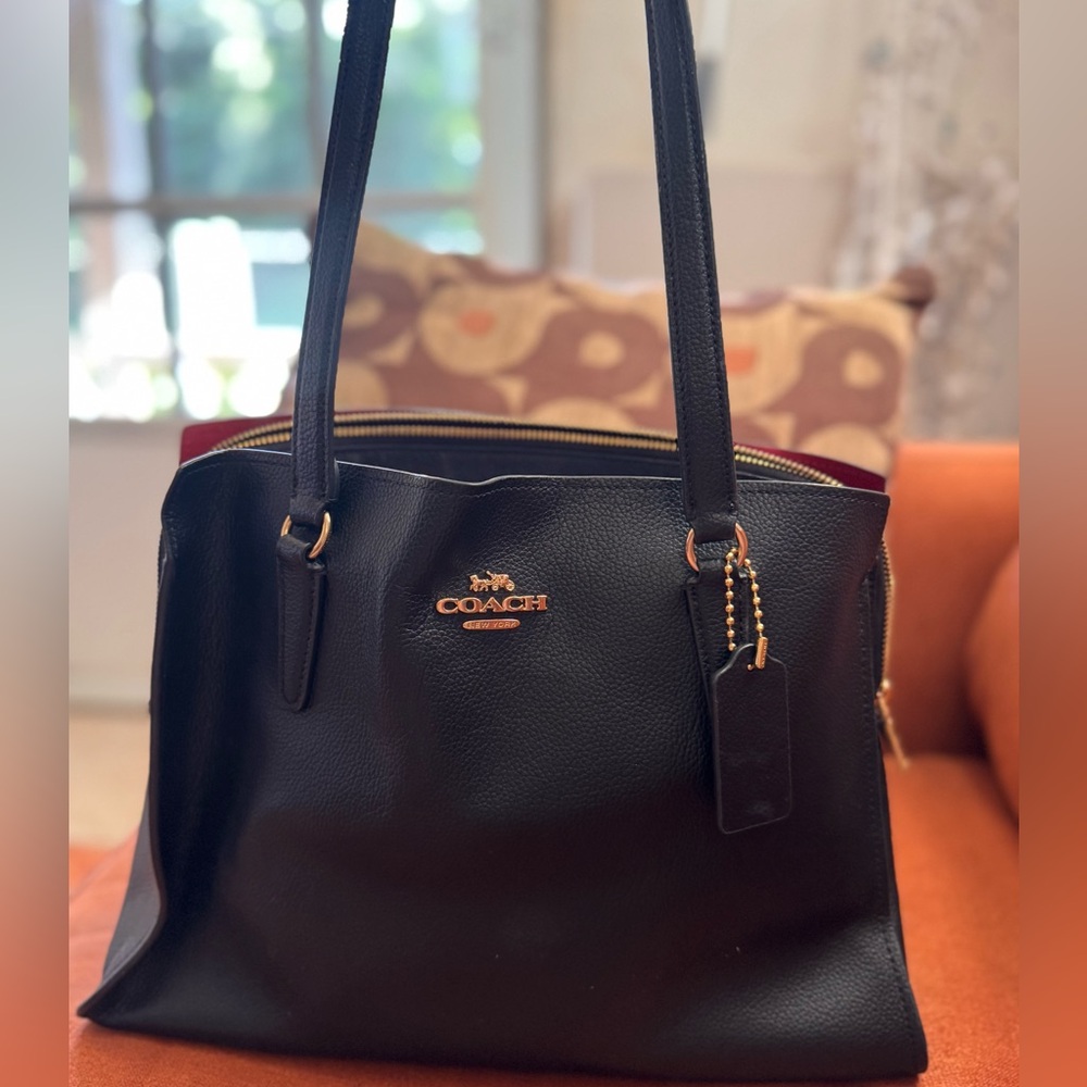 Coach Black and Red Leather Bag Original
